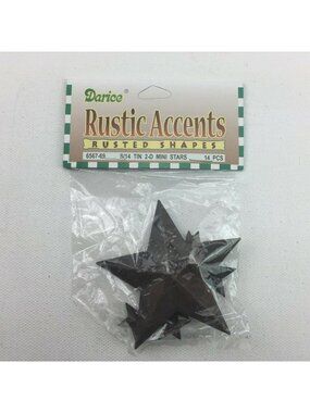 Darice Rustic Accents Star 14 Pieces Various Size Dark Southwest Western Country